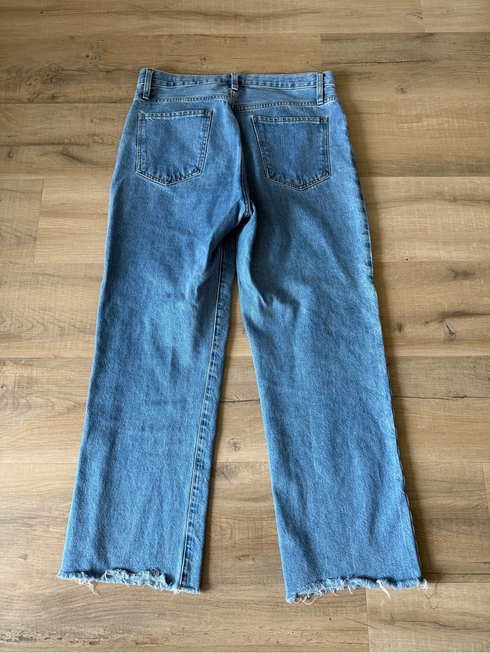 FRAME Medium Blue Le Jane Crop High Rise Straight Leg Jeans - 29 W - Picture 6 of 8